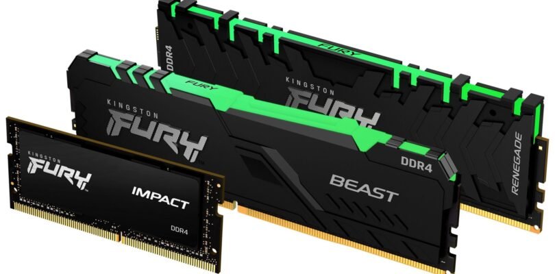 Kingston ships out the FURY Renegade, FURY Beast, and FURY Impact high-performance DDR4 memory