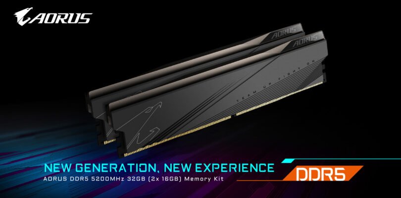 GIGABYTE Unveils AORUS DDR5 5200MHz 32GB Memory Kit
