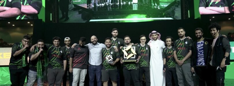Team Falcons lifts the VALORANT MENA League trophy